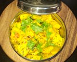 A picture of step 3 of Steam Dhokla.