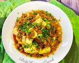 Hình bước làm 3 của món Đậu Hủ Xốt Thịt Bằm Sả Tế