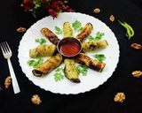 एगप्लांट वॉलनट रोल(eggplant walnut roll recipe in hindi) रेसिपी चरण 5 फोटो