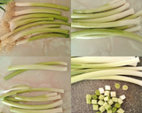 Foto del paso 2 de la receta: Revuelto de ajetes, langostinos y espárragos verdes