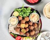 Falafel with homemade chickpea hummus recipe step 6 photo