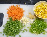 A picture of step 1 of Sweet Corn Vegetable Soup.