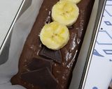 A picture of step 3 of Banana Chocolate Pancake Mix Cake.