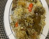 A picture of step 12 of Green Chicken Biryani.