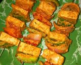 A picture of step 3 of Tofu tikka veg seekh kabab.