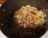 A picture of step 1 of Sausage and Kale Soup.