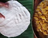 A picture of step 7 of Chakka appam/ steamed jackfruit rice cake.