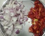 A picture of step 1 of Dosa with coconut chutney.