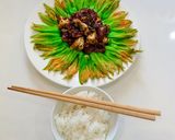 Hình bước làm 1 của món Hoa mặt trời