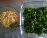 A picture of step 1 of Punjabi Malai Palak.
