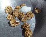A picture of step 1 of Walnut Halwa.