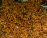 A picture of step 1 of Achicha and fio-fio(dried cocoyam and pigeon peas).