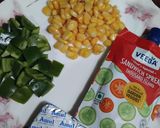A picture of step 1 of Corn Capsicum Bites.