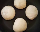 A picture of step 10 of Peanuts bun, baked on the pan.