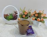 A picture of step 6 of Caramel hot coffee chocolate with cream.