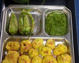 A picture of step 8 of Healthy karela pakoda.