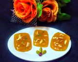 A picture of step 9 of Karachi halwa for fast.