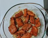Foto langkah ke 5 dari resep SALMON MENTAI RICE(mudah, enak, tanpa tobiko dan torch).