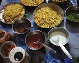 A picture of step 1 of Papdi Chaat.