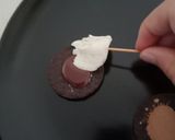 A picture of step 4 of Mylees double chocolate Oreo biscuit.