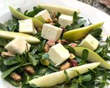 A picture of step 3 of Purslane, Pear, and Feta Salad.