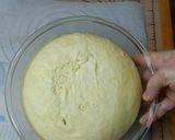 A picture of step 5 of Mardi Gras Chocolate Donuts.