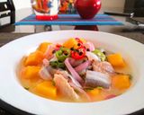 Foto del paso 1 de la receta: Cebiche de pescado con mango 👍🇵🇪