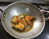 A picture of step 1 of Aar fish recipe with mustard paste.