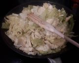 A picture of step 5 of Sig's Cheese filled Meatloaf and wilted Cabbage.