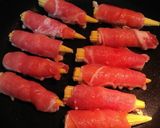 玉米筍肉捲的食譜步驟2照片