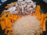 Creamy Risotto with Pumpkin, Mushroom and Gorgonzola Cheese
