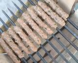 A picture of step 1 of Seekh kababs.