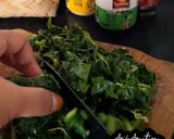 Foto langkah ke 1 dari resep Tumis Daun Pepaya Cumi Asin Pete.