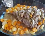 A picture of step 5 of Leg of lamb roasted slowly in white wine and fresh herbs.