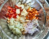 A picture of step 2 of Cheeseling bhel.