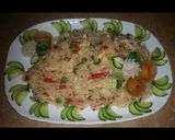 A picture of step 7 of Chicken veg fried rice #cookpadapp.