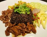 รูปขั้นตอนการทำที่ 6 ของ ข้าว(ไรซ์เบอรี่)คลุกกะปิ