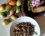 Foto langkah ke 1 dari resep SAMBAL CECAH DEPIK / IKAN KERING PLUS TERONG BELANDA.