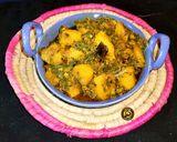 A picture of step 4 of Dhaba Style Aloo Palak/Dhaba Style Potato Spinach.