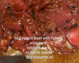 A picture of step 1 of Easy stir fried honey and soysauce beef with egg noodles.