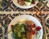 A picture of step 5 of Salmon with broccoli (Losos s brokoličkou).