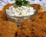 A picture of step 3 of Rice Tikki.
