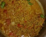 A picture of step 1 of Aloo Keema.