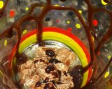 A picture of step 3 of Chocolate dalgona coffee.