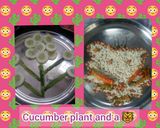 A picture of step 4 of Cucumber plant and Puffed rice and peanut 🐯.