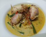 Foto langkah ke 6 dari resep Gulai Cumi Isi Tahu.