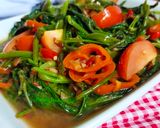 Foto langkah ke 5 dari resep Cah Kangkung Belacan.