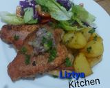 Foto langkah ke 9 dari resep Fried pan red snapper with salad and sambal matah.