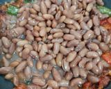 A picture of step 5 of Fried Kholar Beans with Napa (Kidney Beans with Basil).