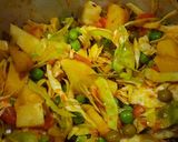 A picture of step 3 of Cabbage Sabzi.